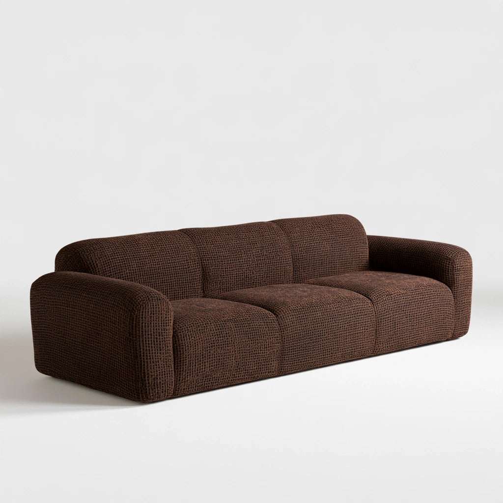 Nowoczesna sofa, o nowoczesnej formie, kolor: brązowy